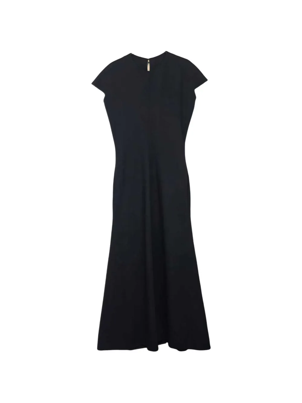 Jil Sander cap-sleeve wool maxi dress - Schwarz