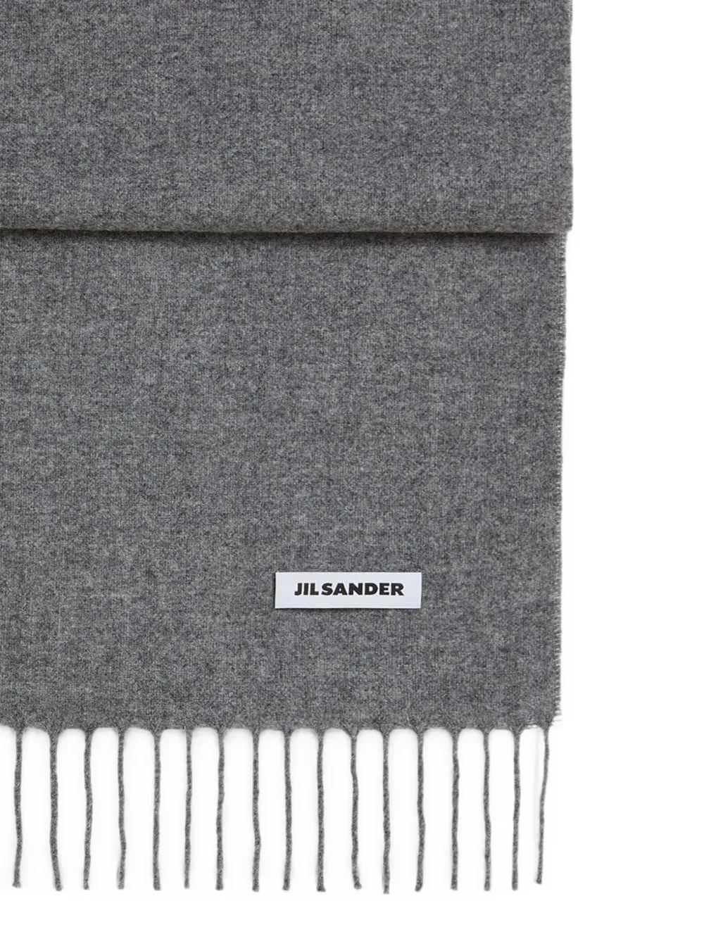 Jil Sander Sjaal met franje Grijs