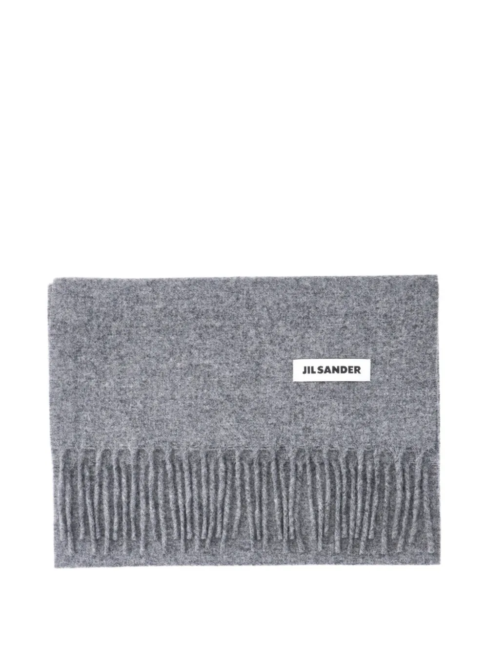Jil Sander フリンジエッジ スカーフ | グレー | FARFETCH JP