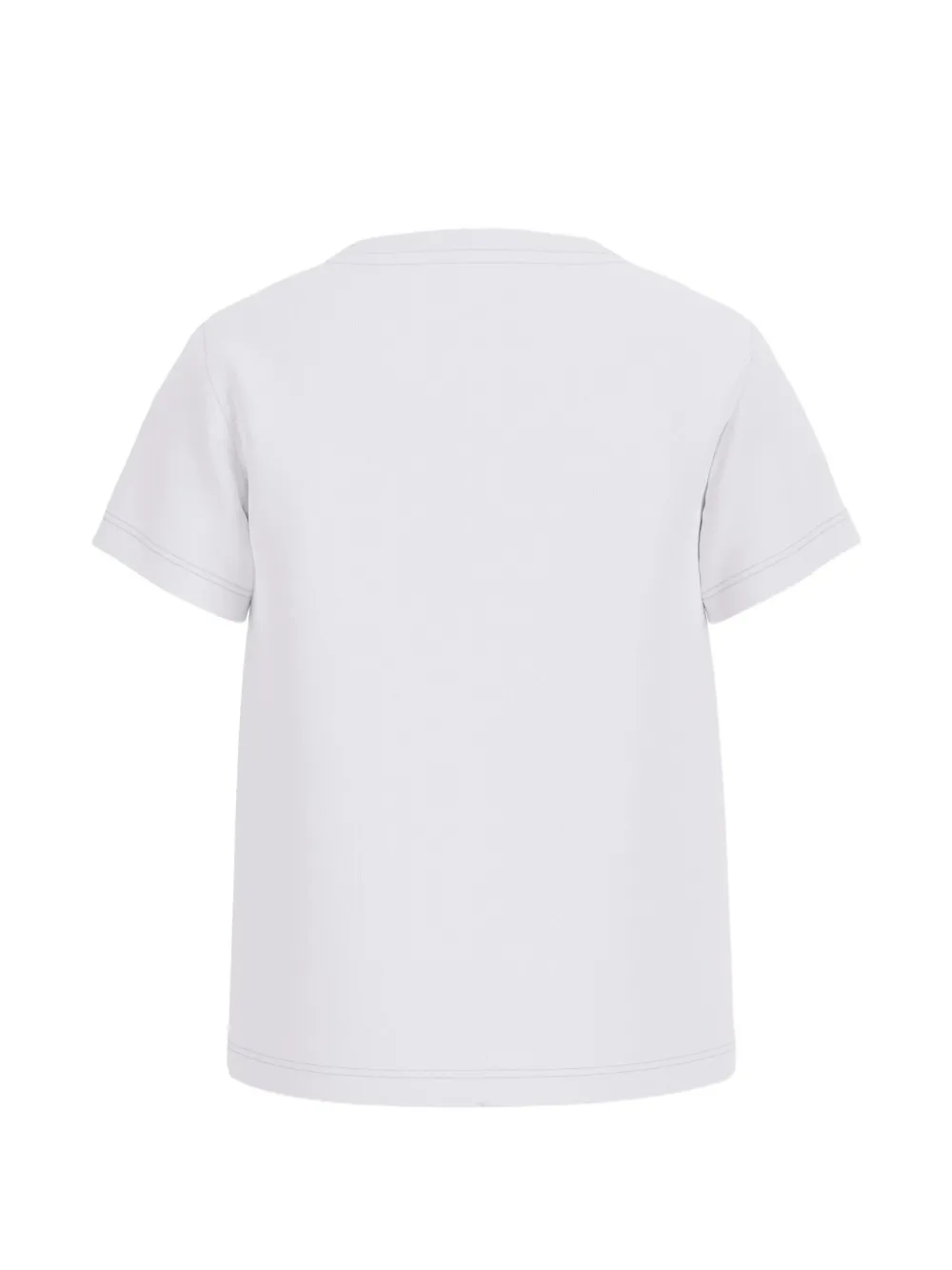 guess kids Katoenen T-shirt met driehoekig logo Wit