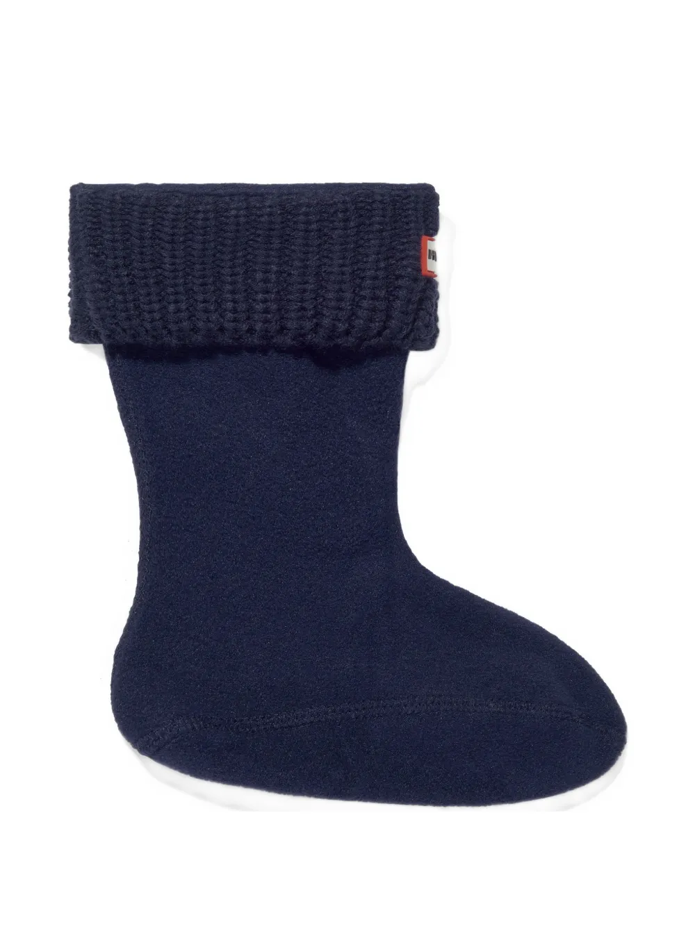 Hunter Kids logo-patch fold-over socks - Blu