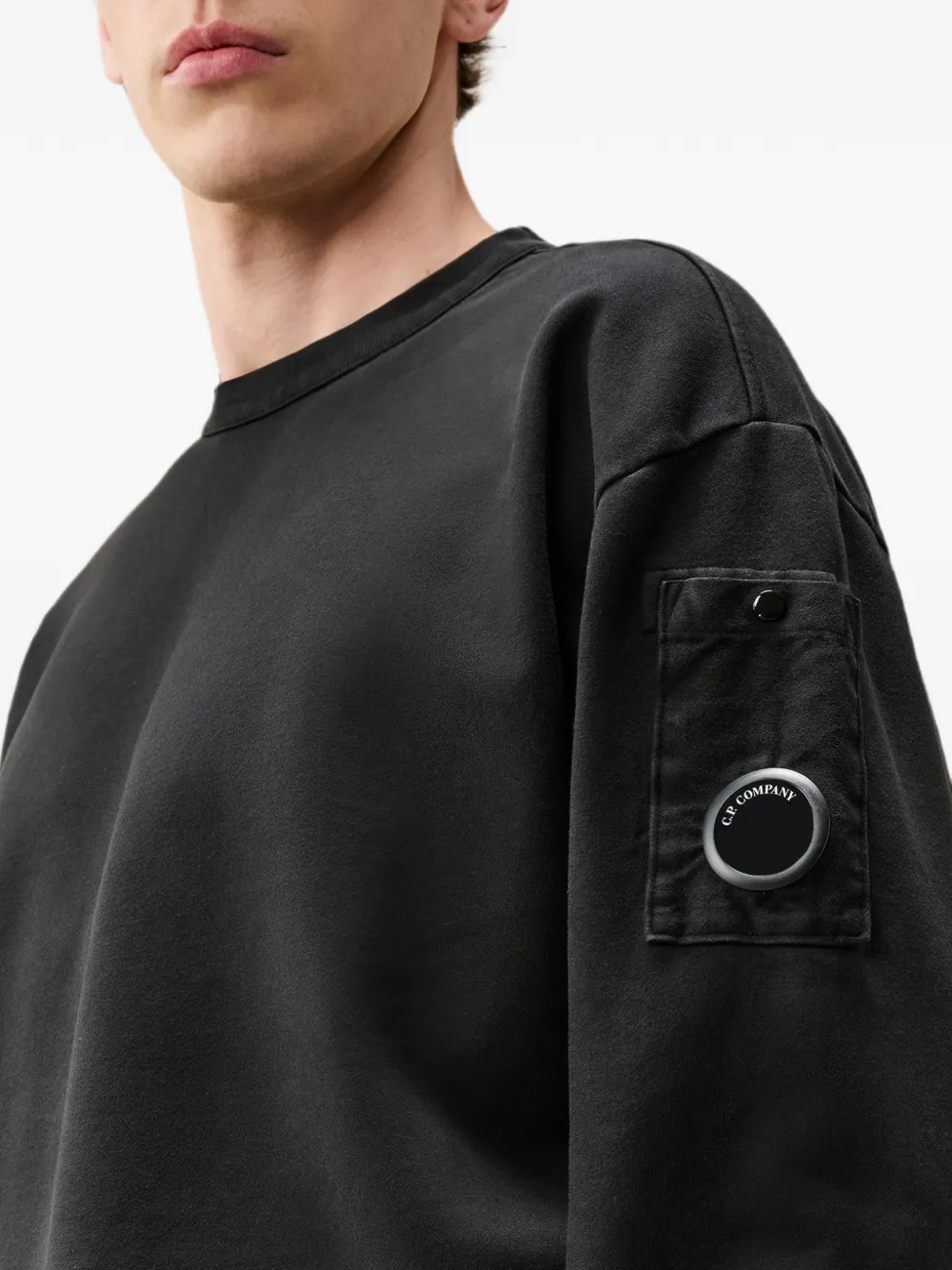 C.P. Company Sweater met Lens-detail Zwart