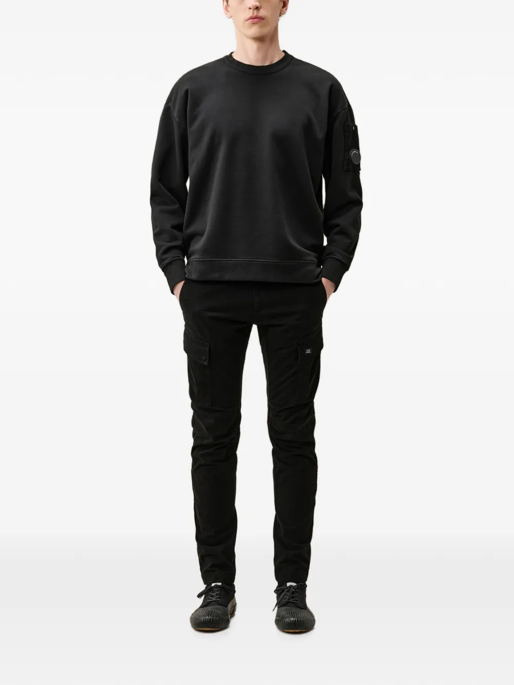 C.P. Company Sweater met Lens-detail Zwart