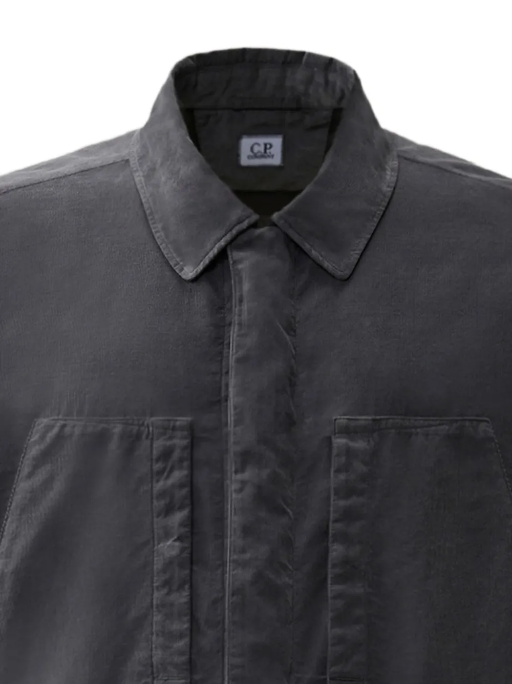 C.P. Company Katoenen jack met Lens-detail Grijs