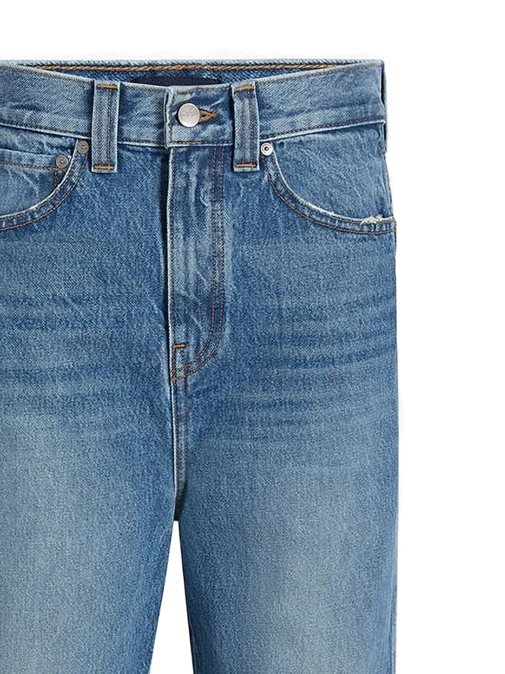 KHAITE Bonnie jeans met whisker-effect Blauw