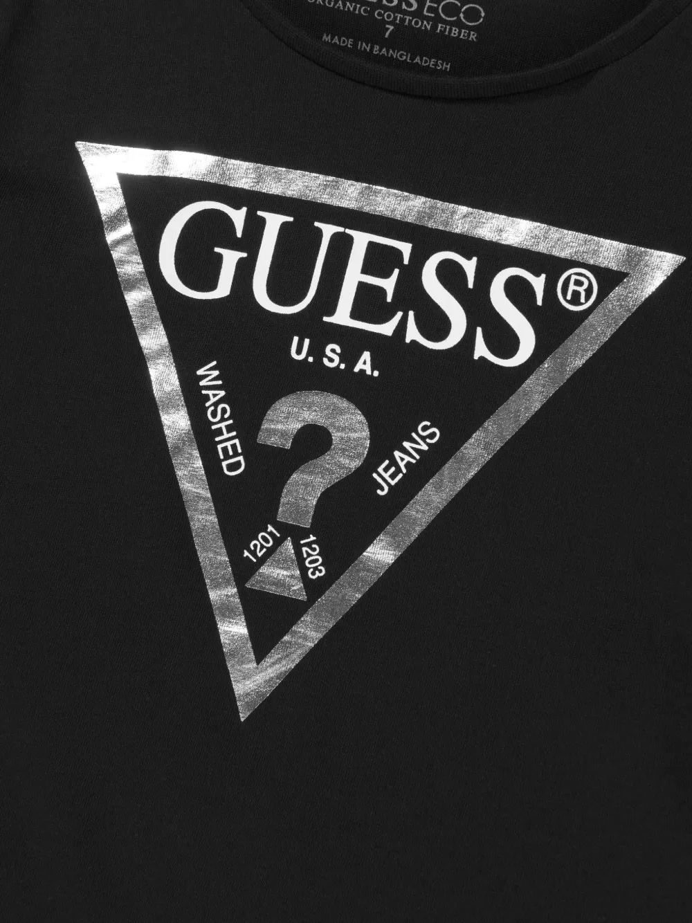 guess kids T-shirt met logoprint Zwart