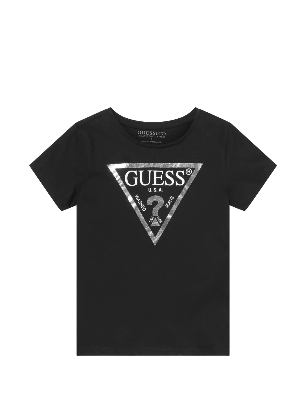 guess kids logo-print T-shirt - Nero