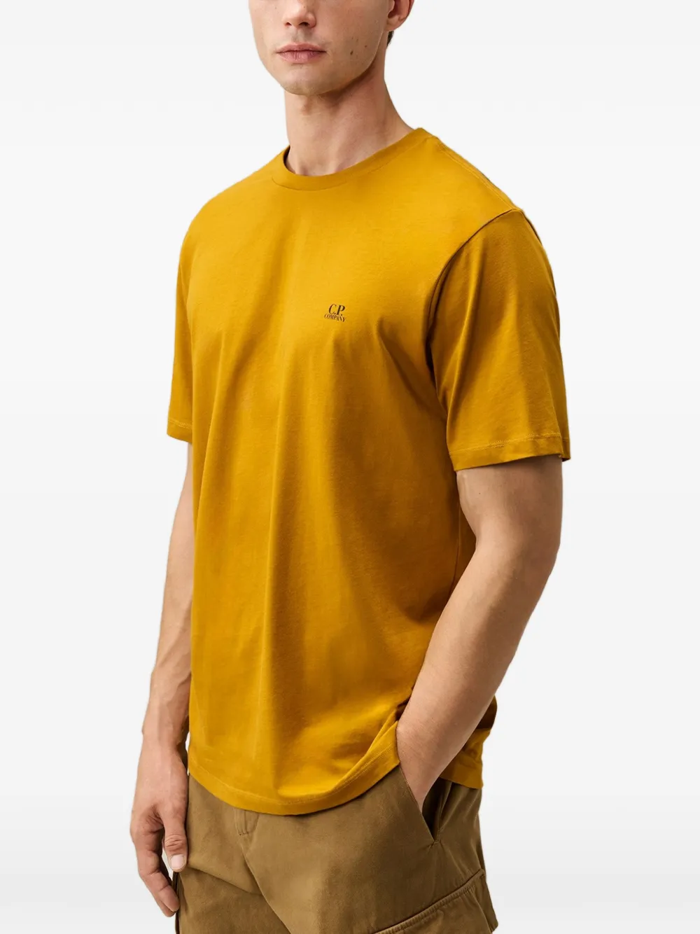 C.P. Company 30 1 jersey short-sleeve Goggle T-shirt Geel