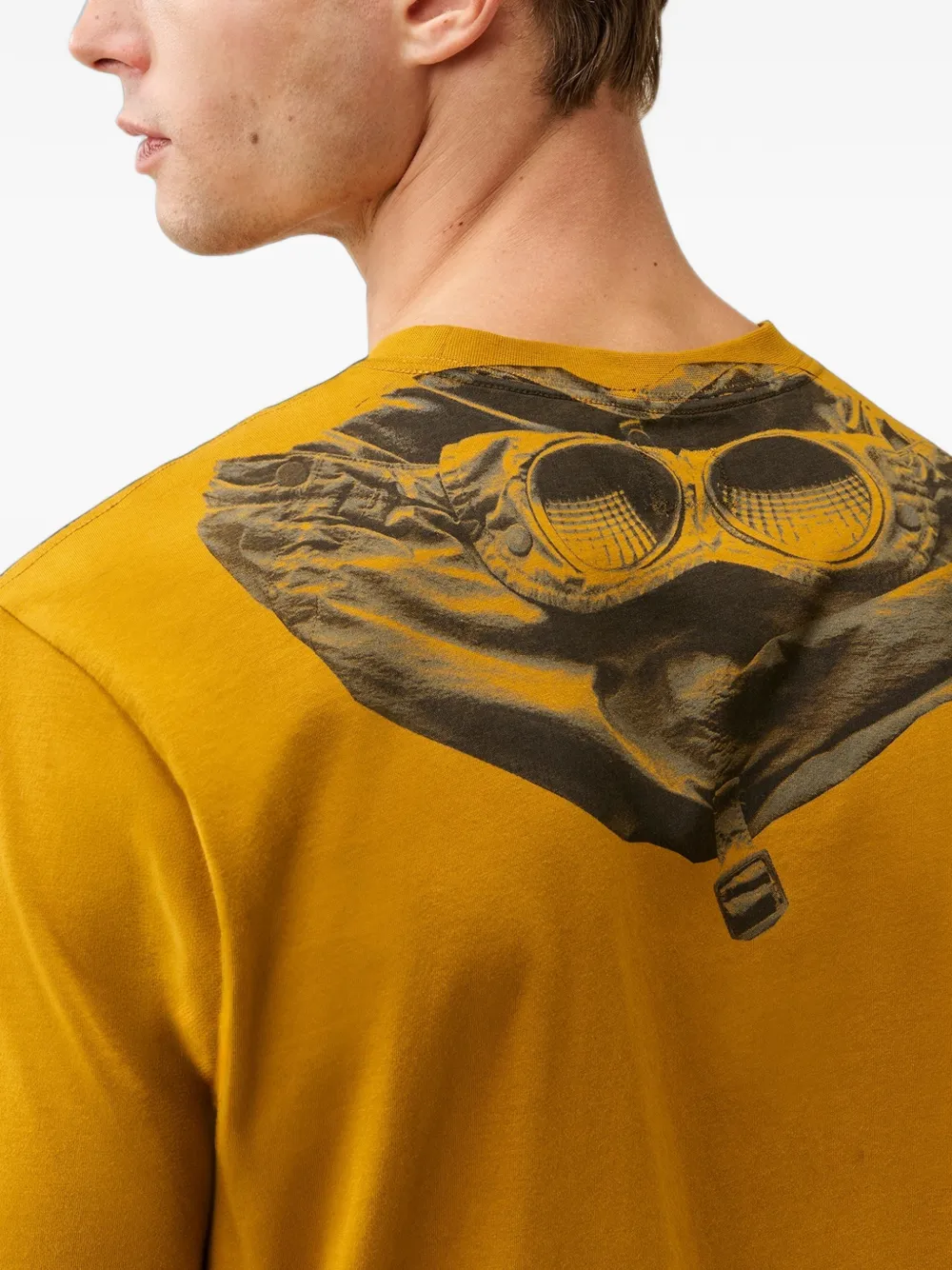 C.P. Company 30 1 jersey short-sleeve Goggle T-shirt Geel