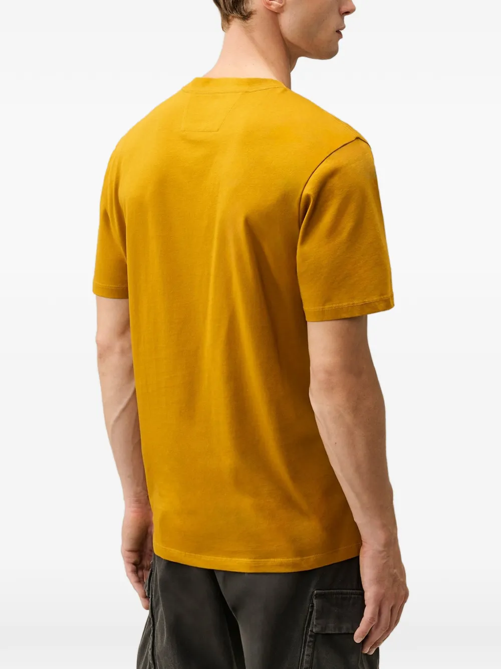 C.P. Company 30 1 jersey short-sleeve vertical logo T-shirt Geel