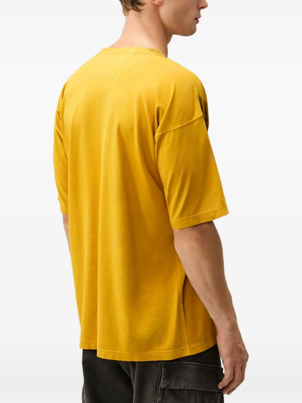 C.P. Company 24 1 jersey short-sleeve chest logo T-shirt Geel