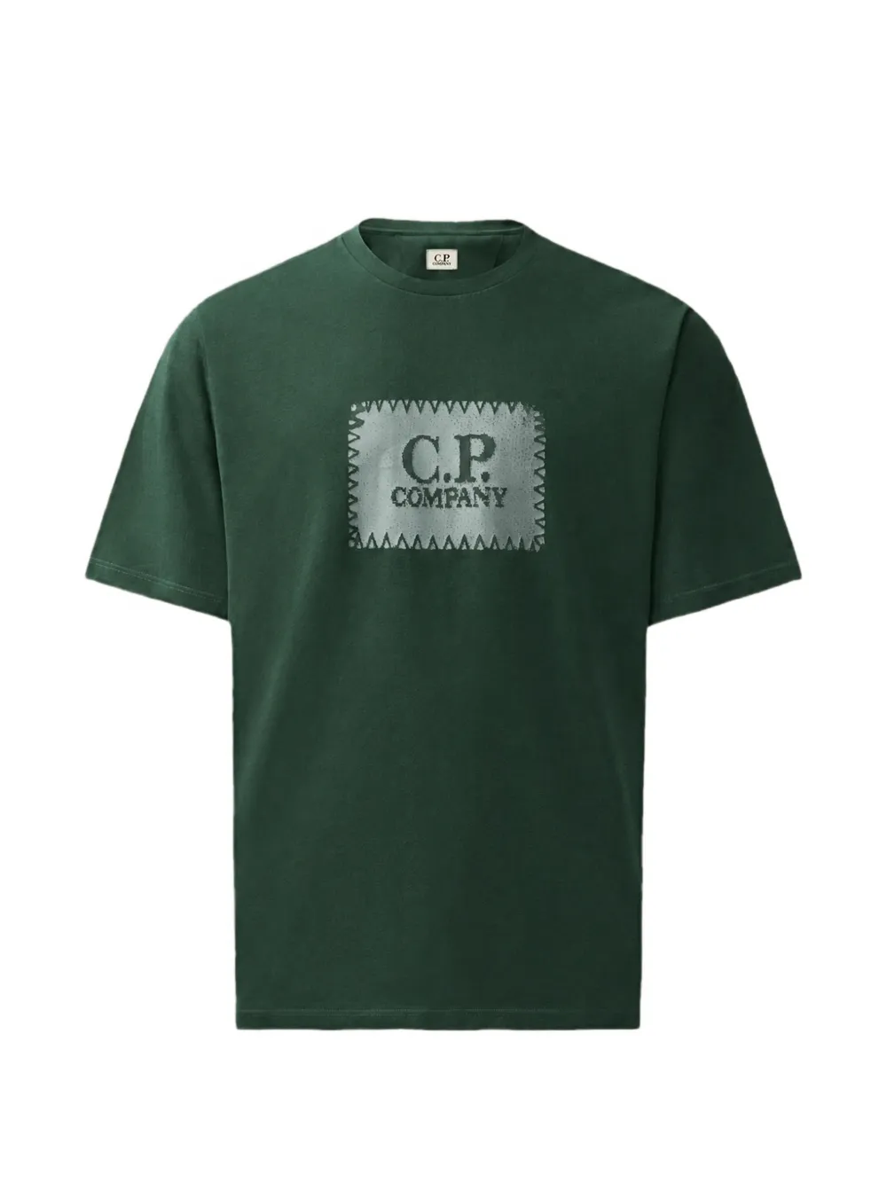 C.P. Company 30/1 jersey short-sleeve logo-label T-shirt - Verde