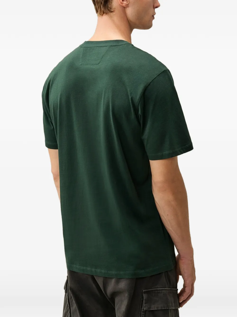 C.P. Company 30 1 jersey short-sleeve vertical logo T-shirt Groen