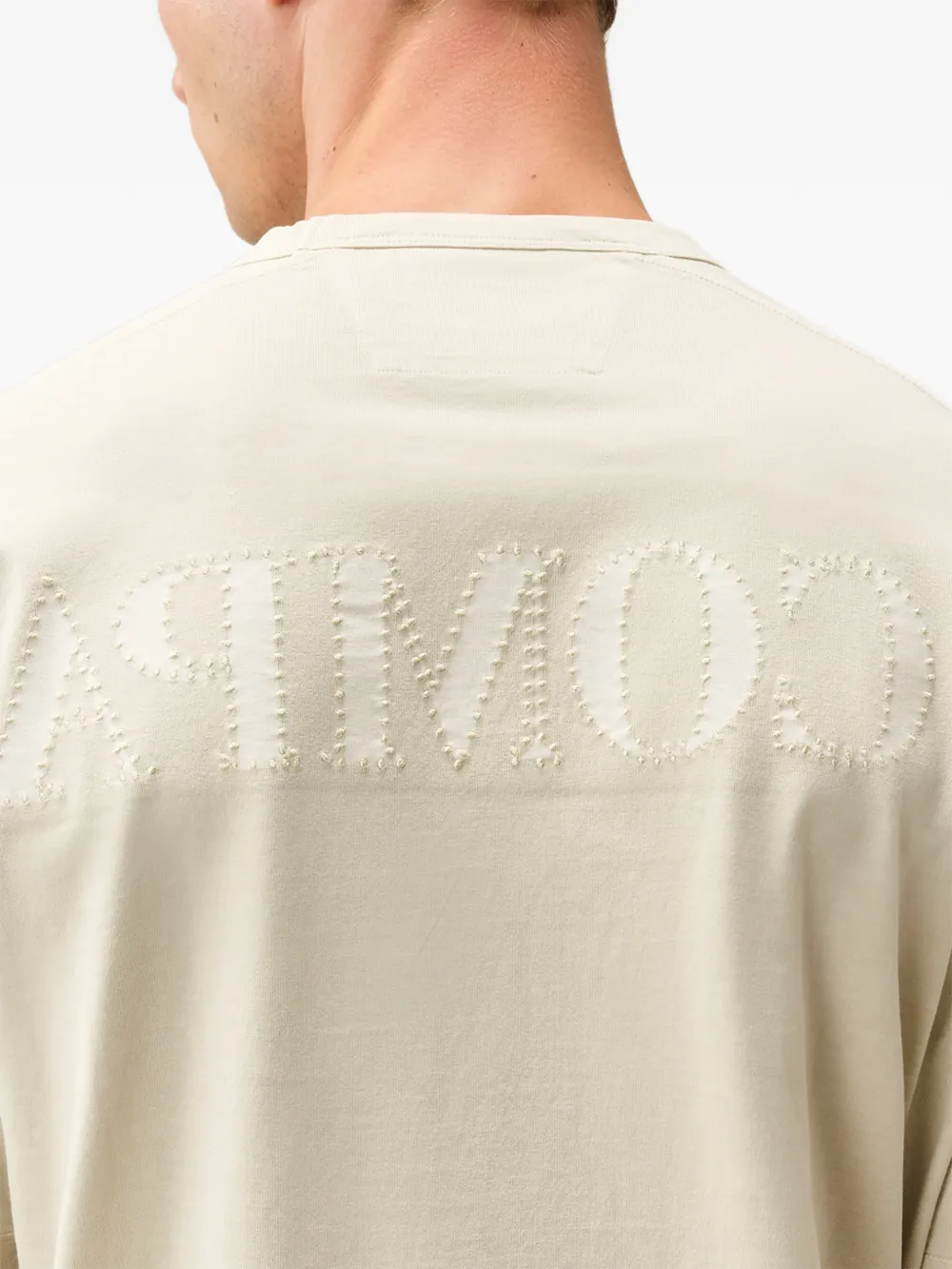 C.P. Company 1020 jersey T-shirt met logo en korte mouwen Beige