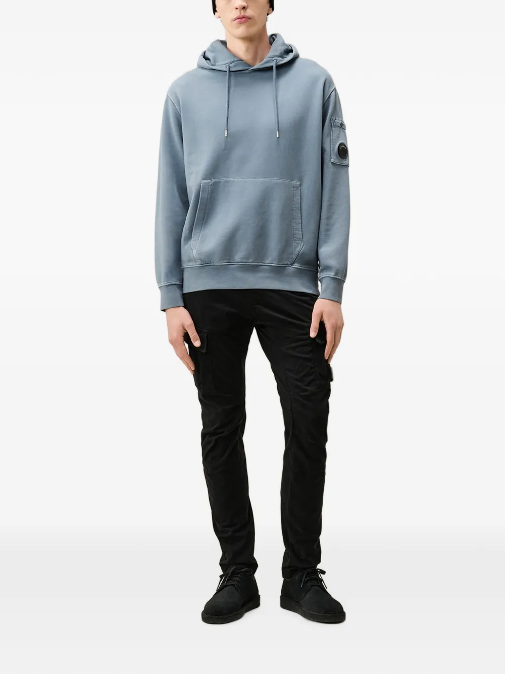 C.P. Company Katoenen hoodie met lens-detail Blauw