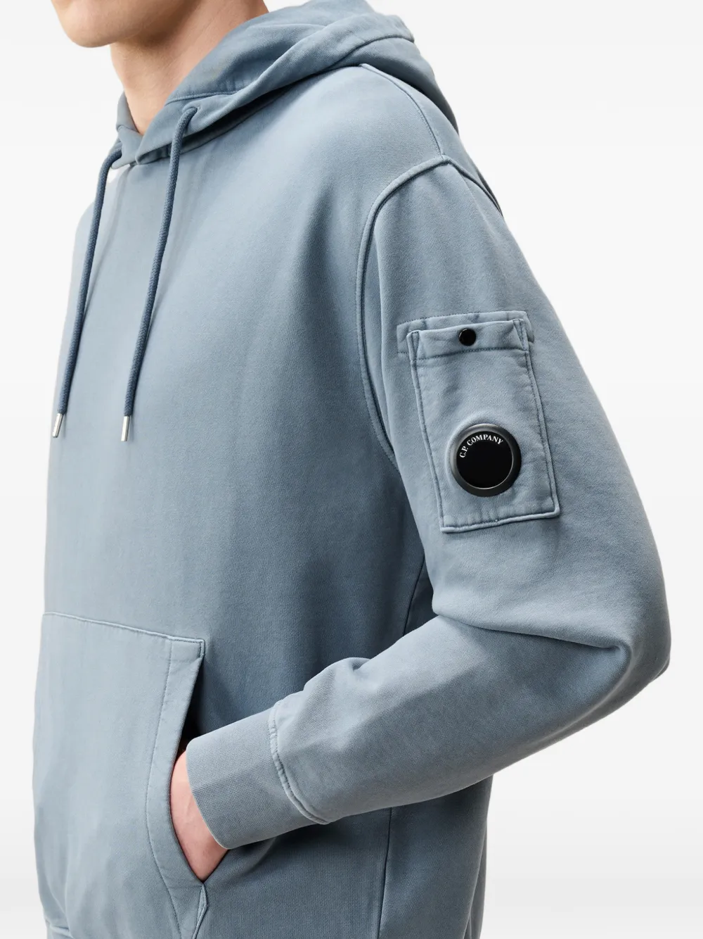 C.P. Company Katoenen hoodie met lens-detail Blauw