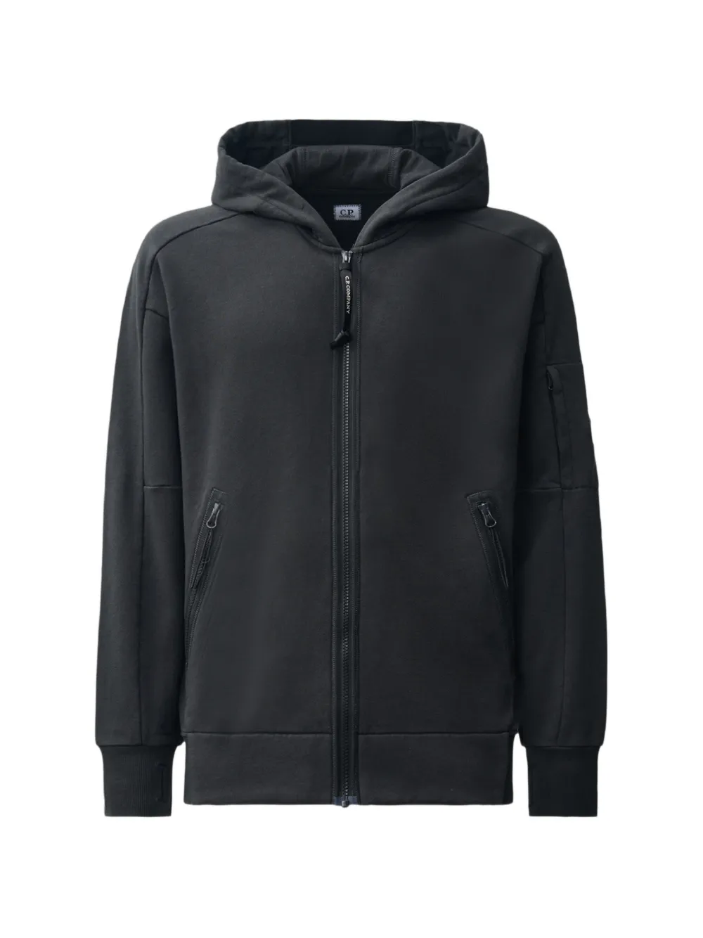C.P. Company Lens-detail zip-up hoodie - Nero
