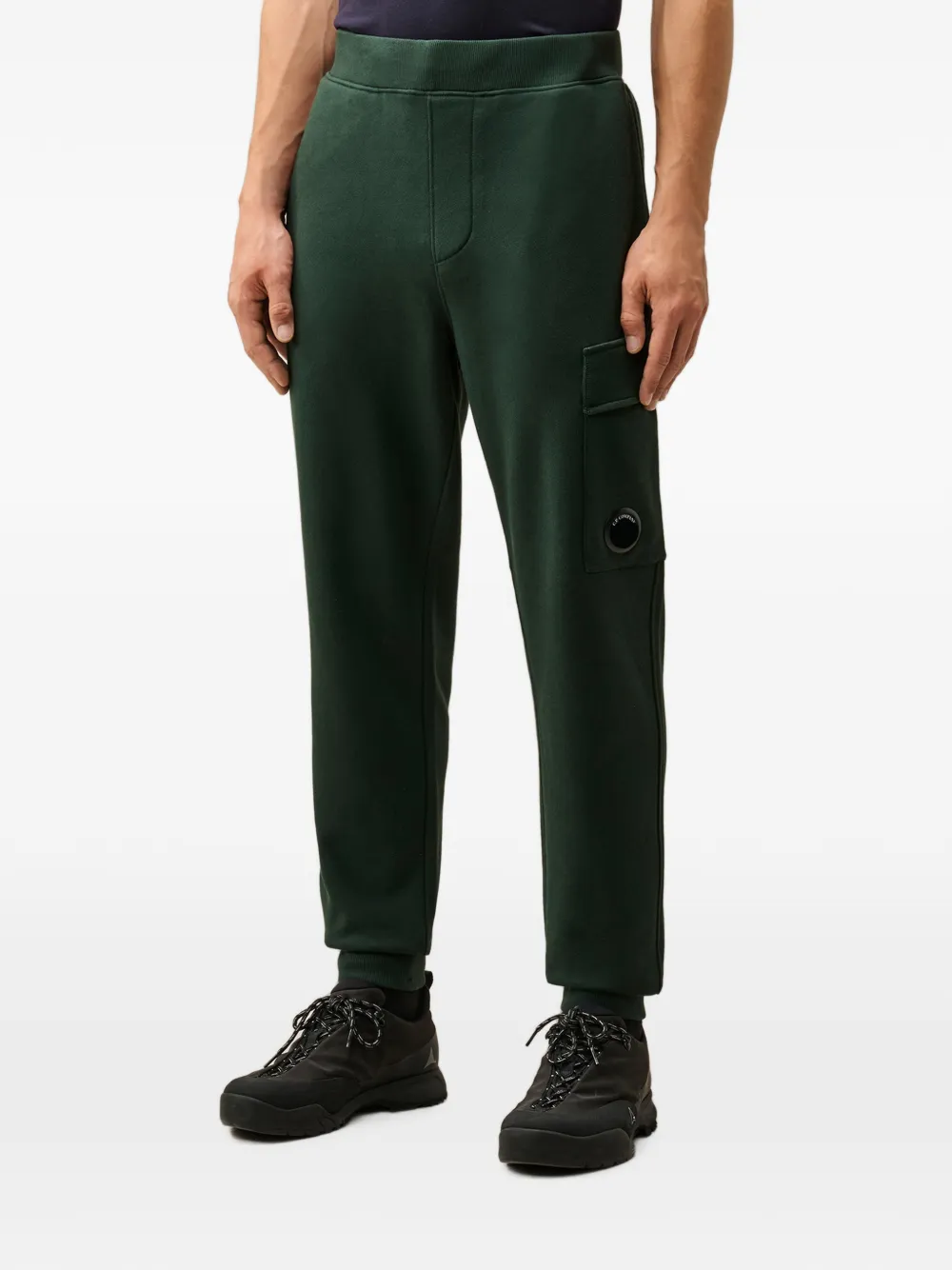 C.P. Company Diagonal Raised Fleece Lens cargo trainingsbroek Groen