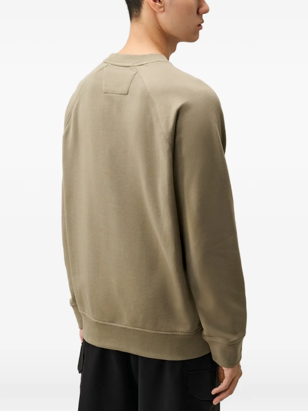 C.P. Company Sweater met raglan mouwen en geborduurd logo Groen
