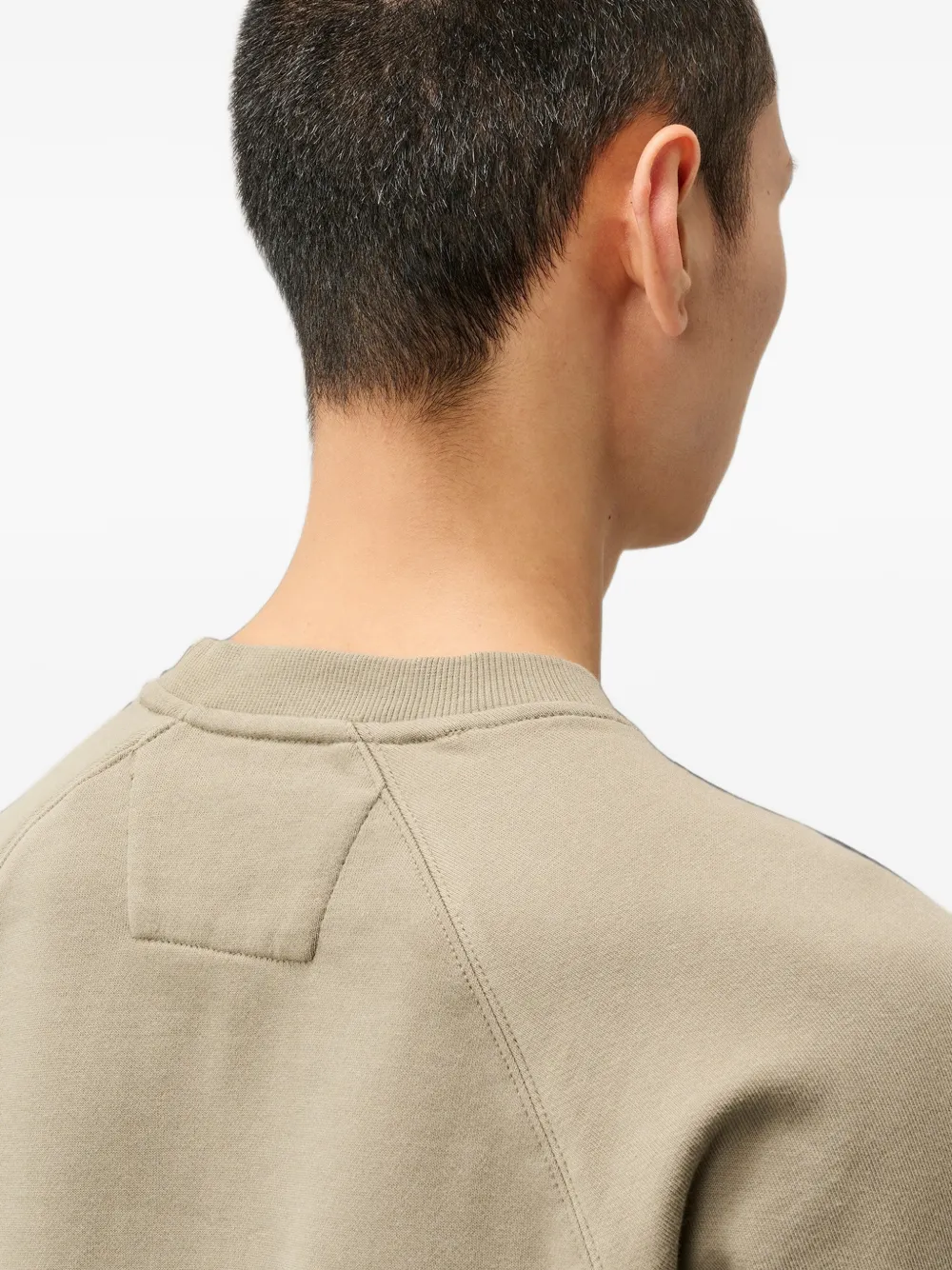 C.P. Company Sweater met raglan mouwen en geborduurd logo Groen