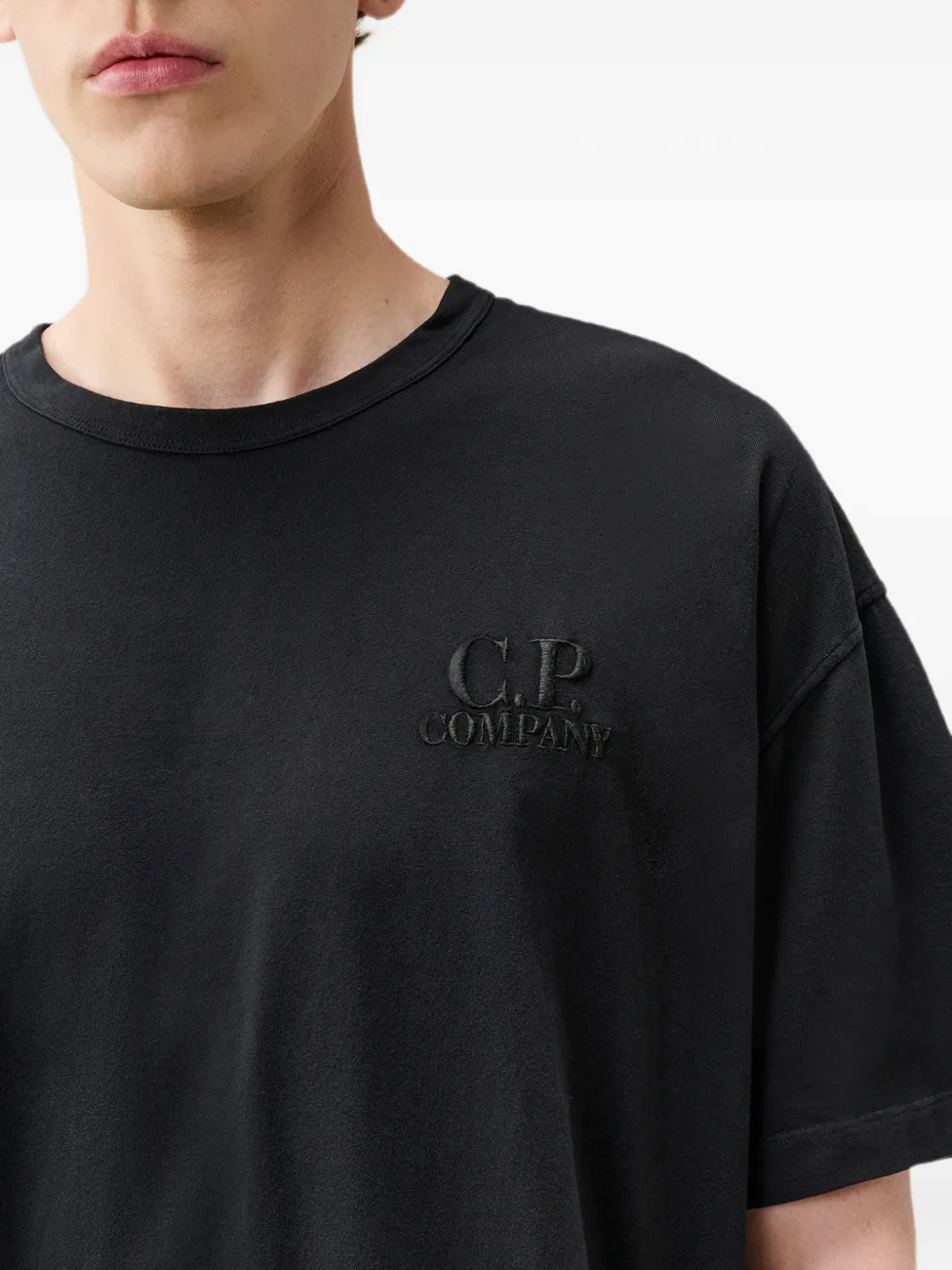 C.P. Company T-shirt met geborduurd logo Zwart
