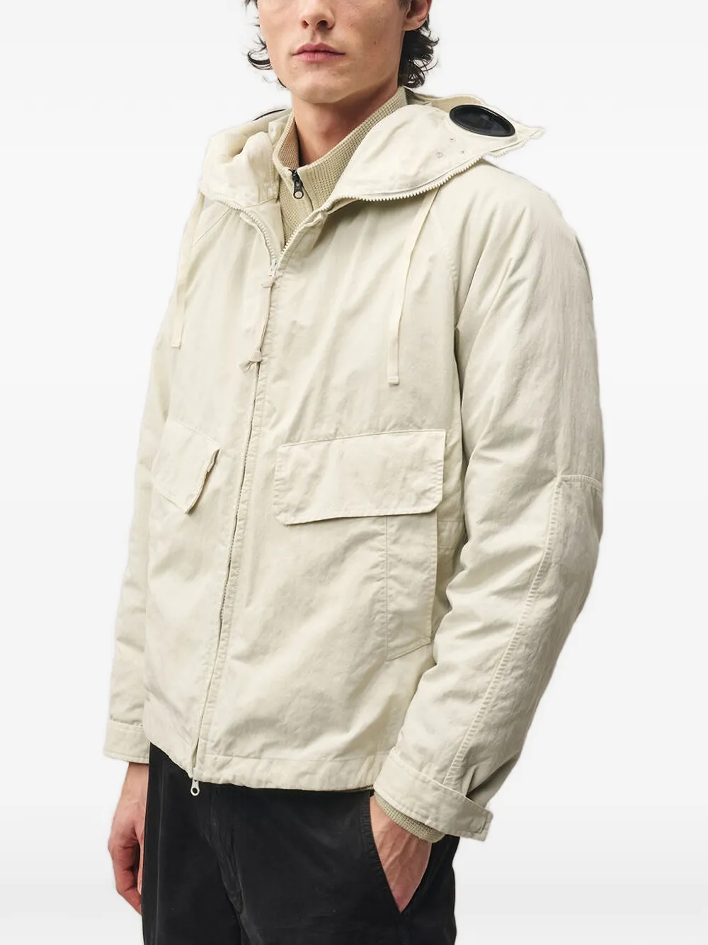 C.P. Company Goggle-detail hooded jacket - Toni neutri