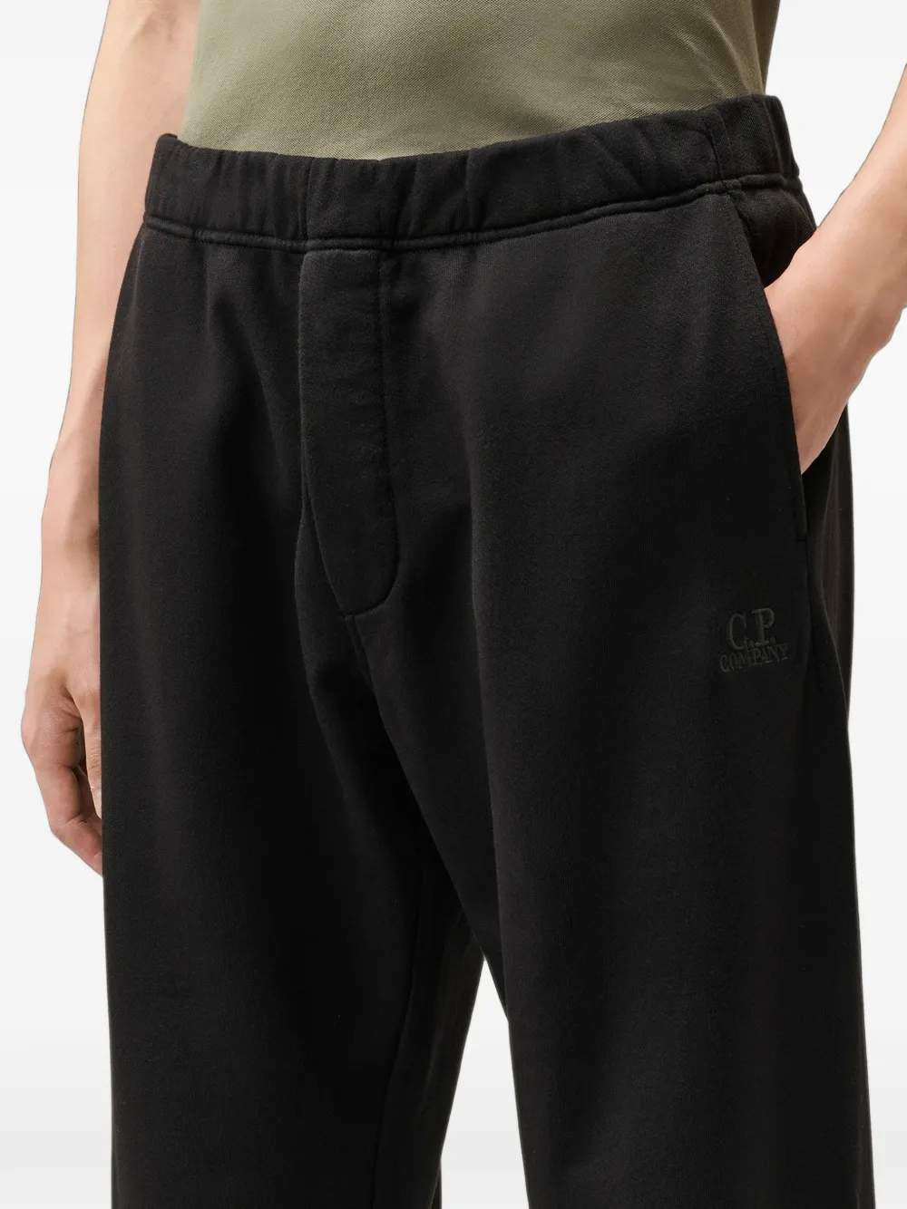 C.P. Company Trainingsbroek met geborduurd logo Zwart