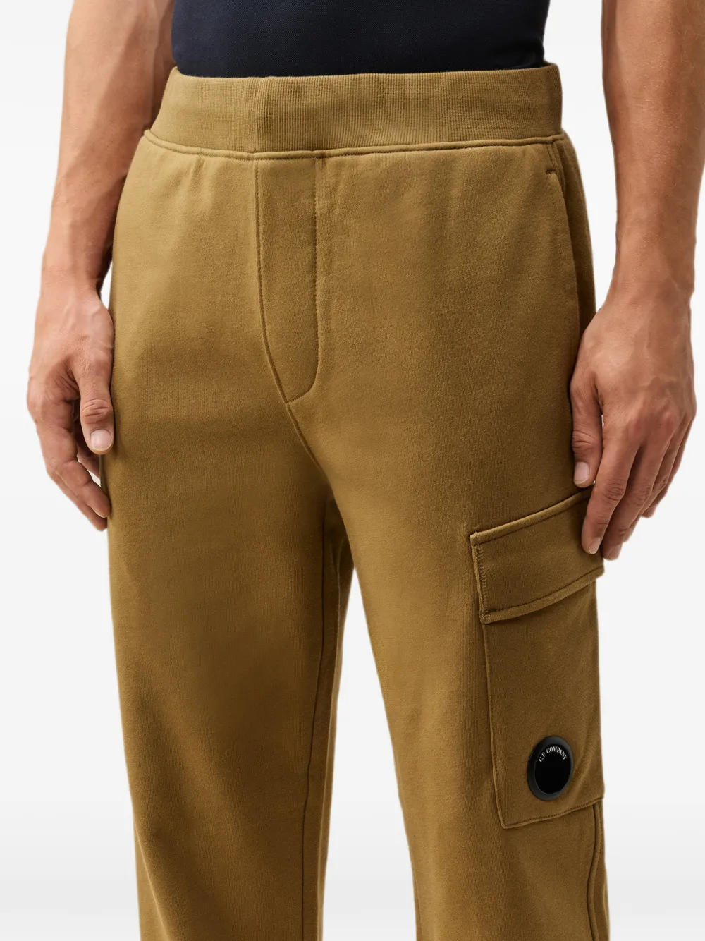 C.P. Company Diagonal Raised Fleece Lens cargo trainingsbroek Beige