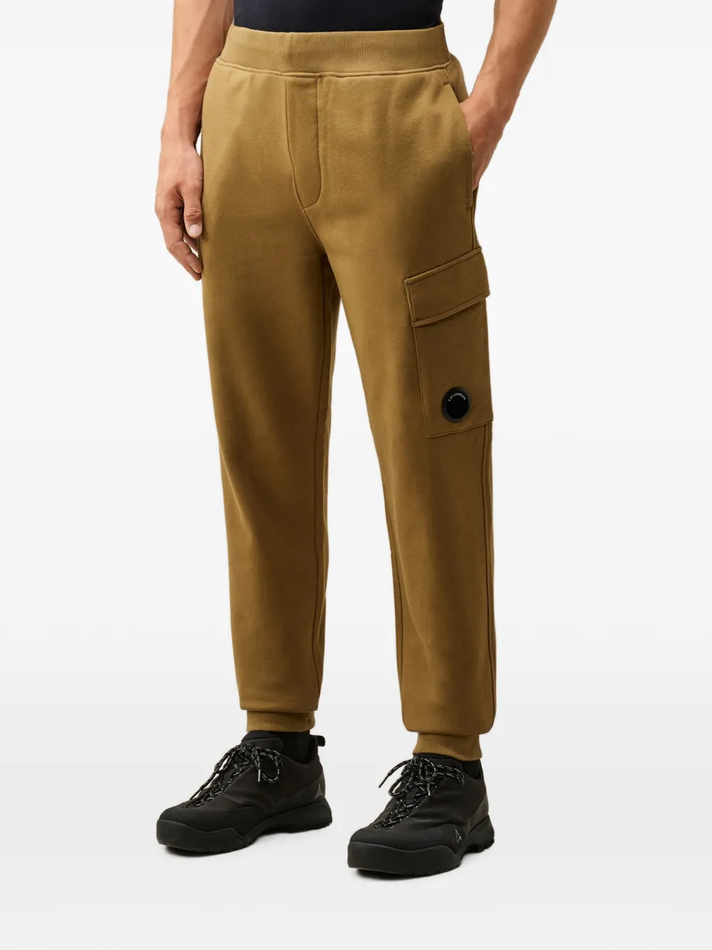 C.P. Company Diagonal Raised Fleece Lens cargo trainingsbroek Beige