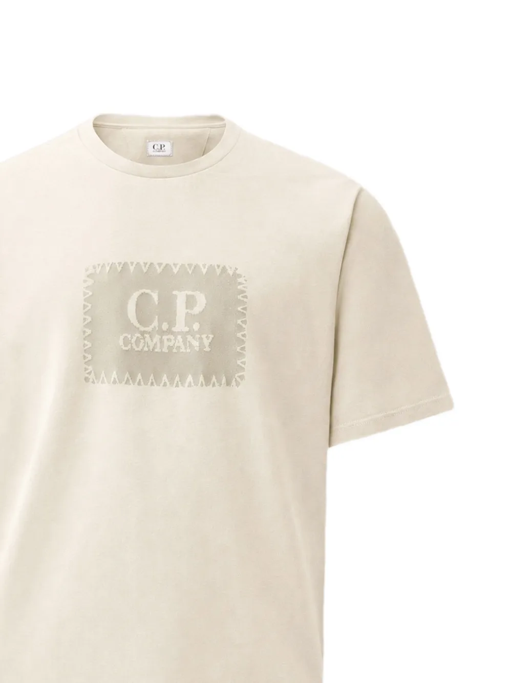 C.P. Company 30 1 jersey T-shirt met korte mouwen en logo-label Beige