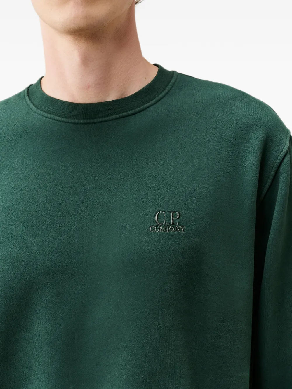 C.P. Company Sweater met geborduurd logo Groen