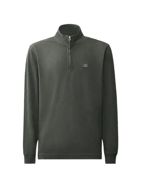 C.P. Company stretch piquet long sleeve half zip polo