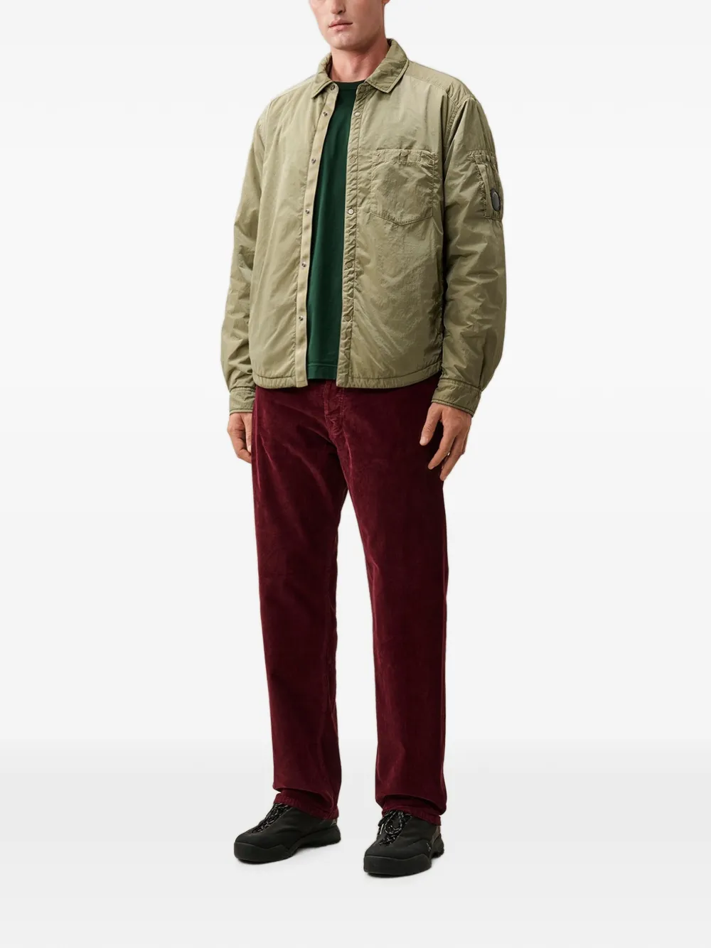 C.P. Company Ribfluwelen broek zonder zijnaden Rood