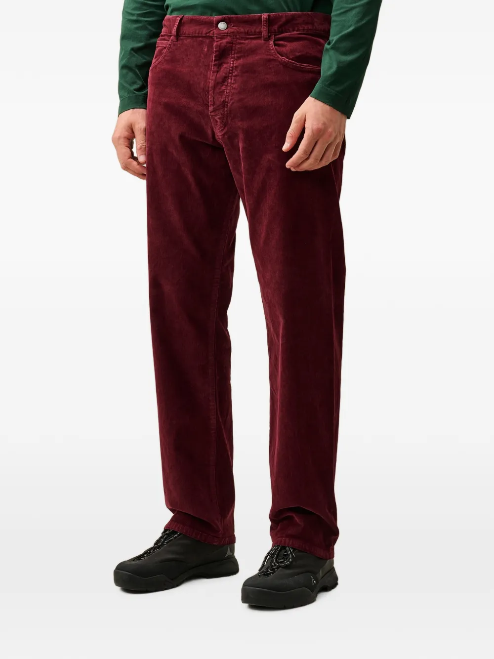 C.P. Company Ribfluwelen broek zonder zijnaden Rood