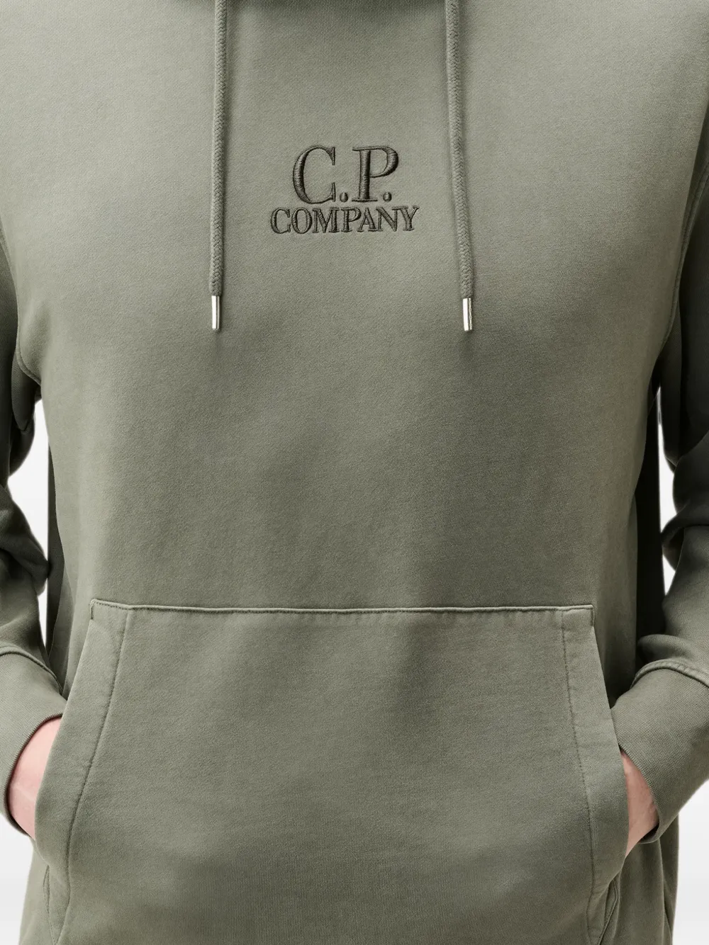 C.P. Company Hoodie met geborduurd logo Groen