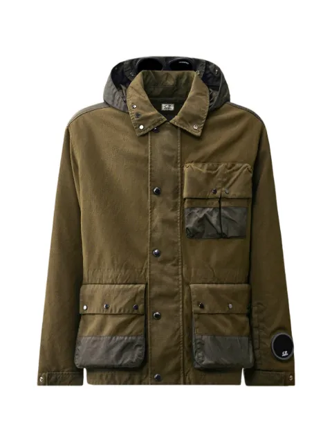 C.P. Company chamarra con capucha y detalle de lente