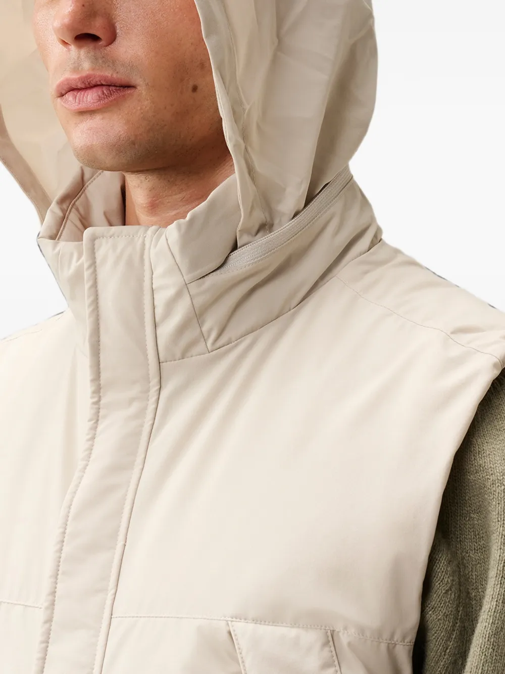 C.P. Company Pro-Tek PrimaLoft bodywarmer met capuchon Beige