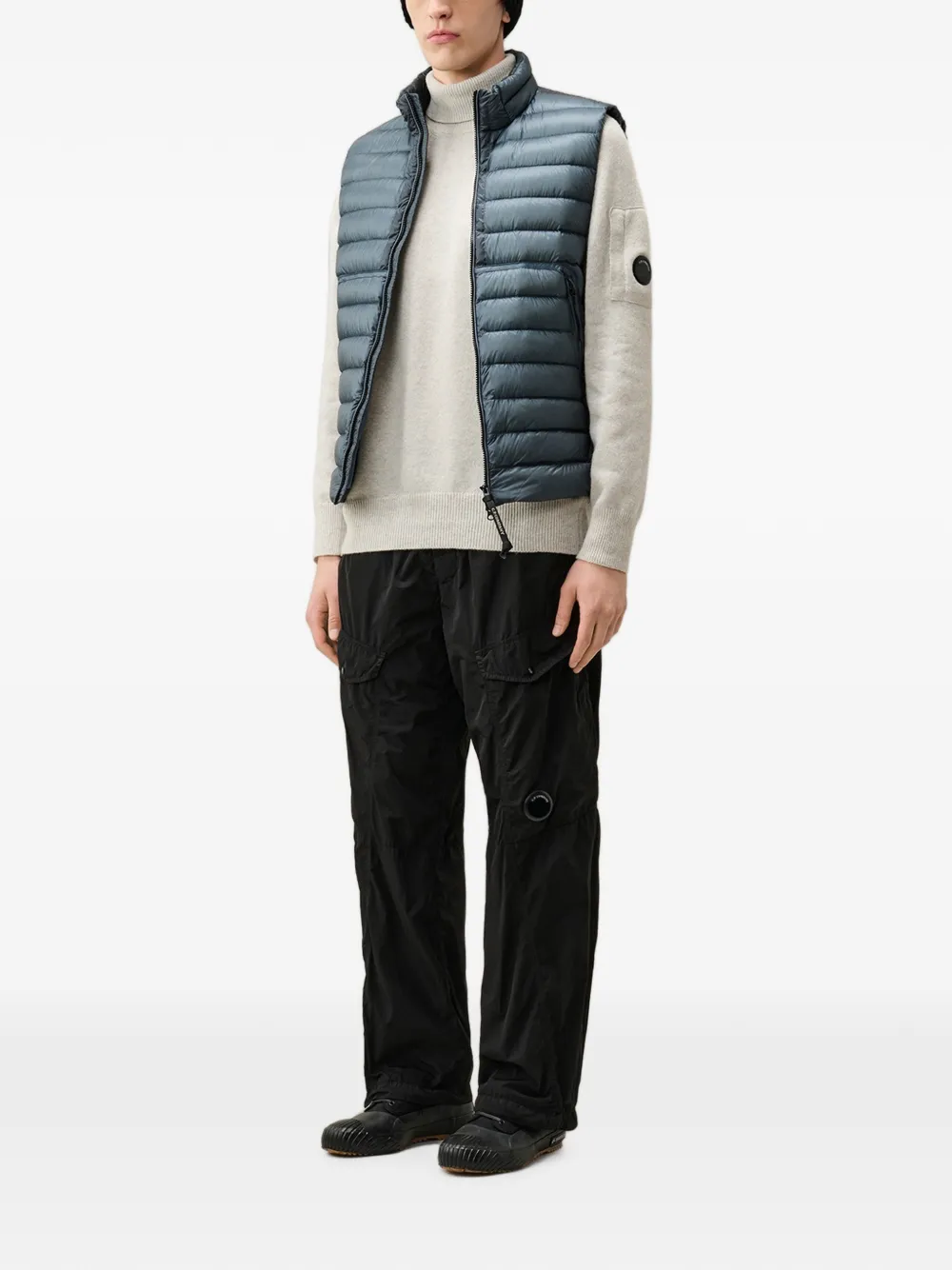 C.P. Company Chrome-R cargo broek met naadloze zijkant Zwart
