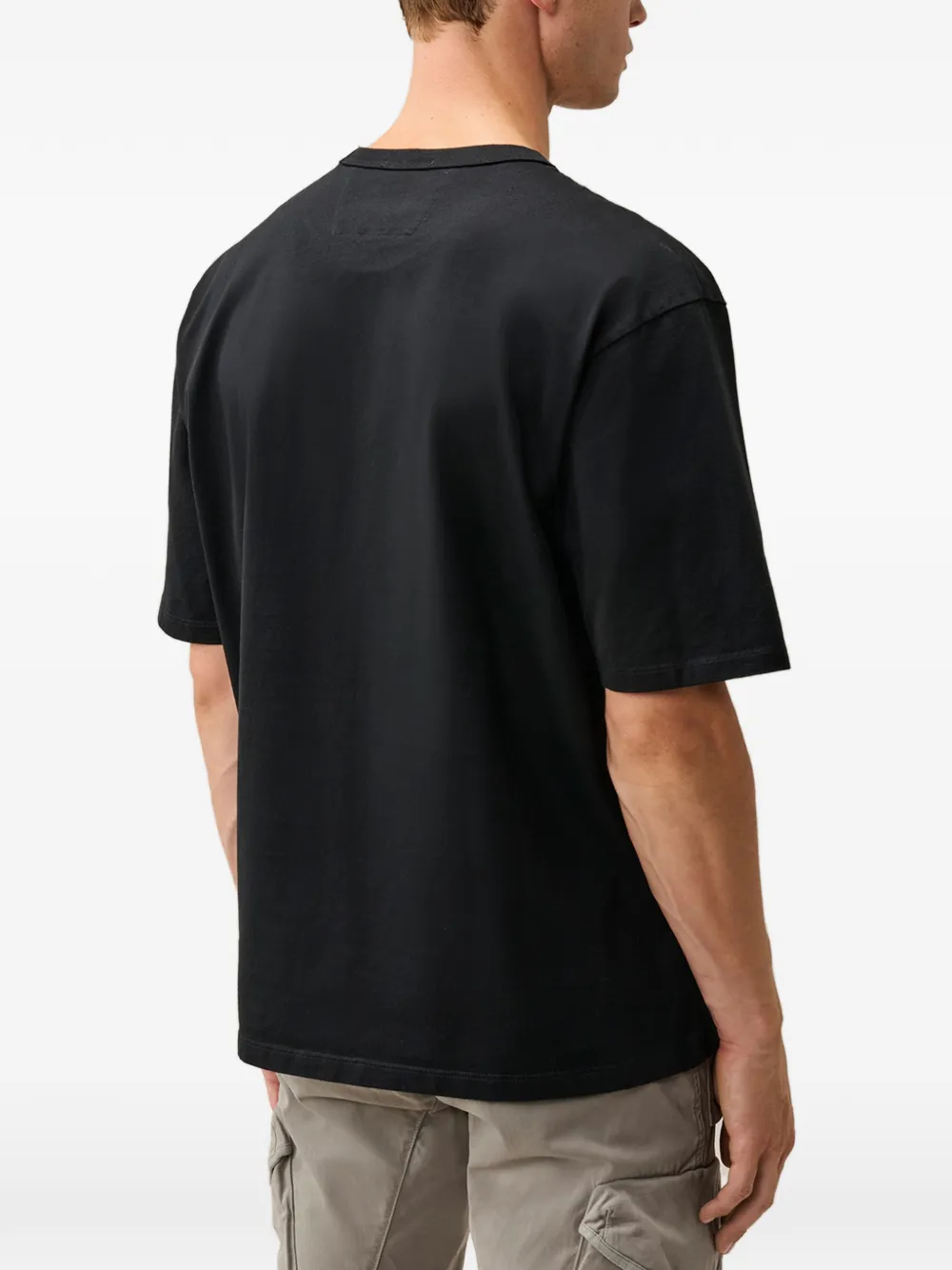 C.P. Company 30 2 gemerceriseerd jersey gedraaid T-shirt met korte mouwen Zwart
