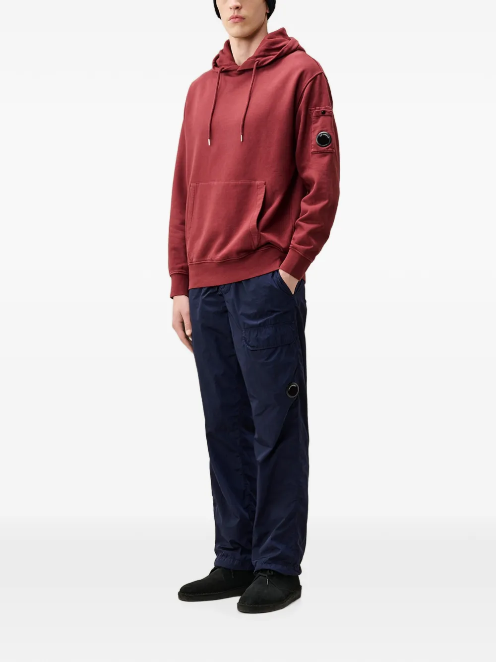 C.P. Company Katoenen hoodie met lens-detail Rood