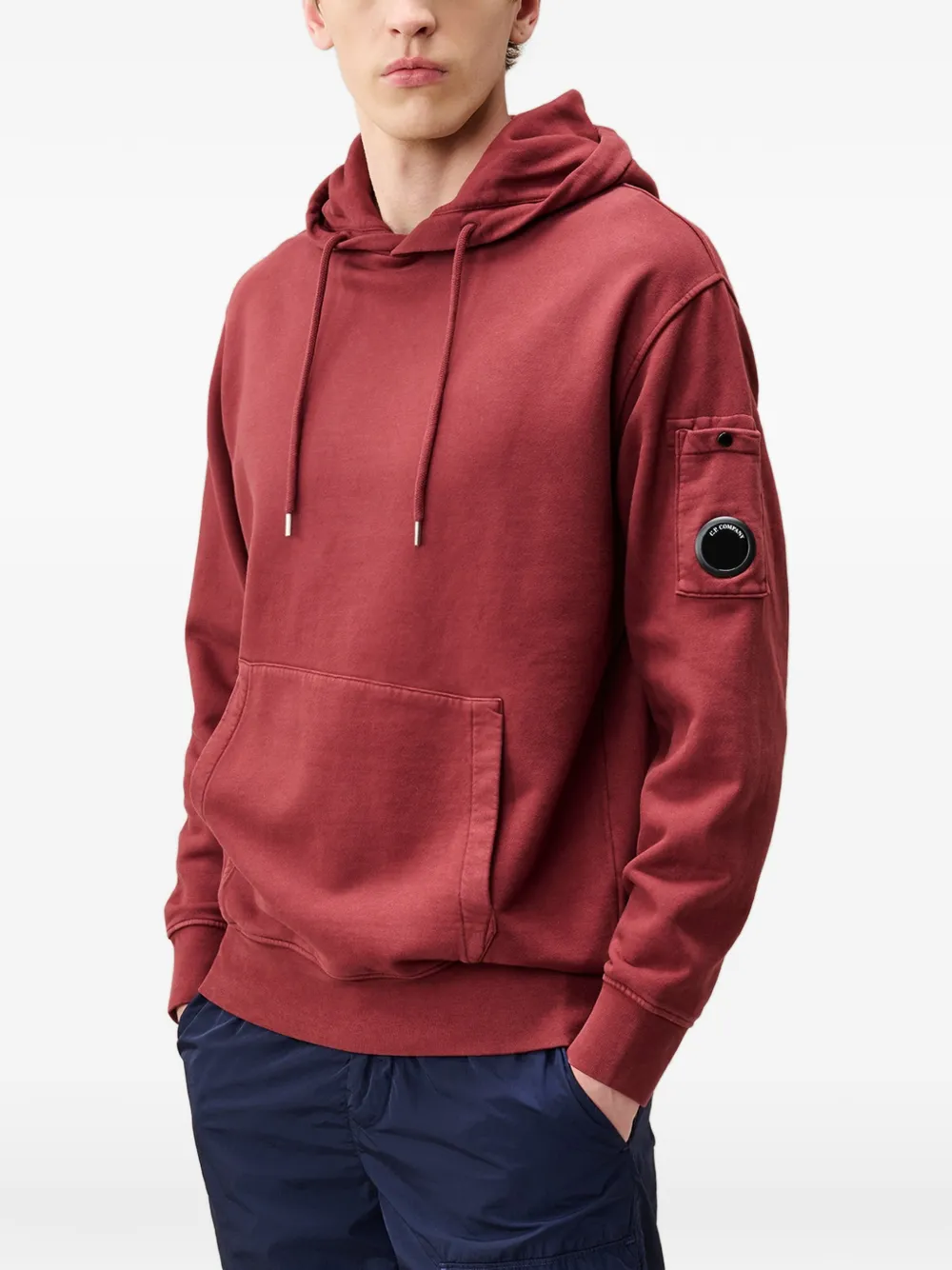 C.P. Company Katoenen hoodie met lens-detail Rood