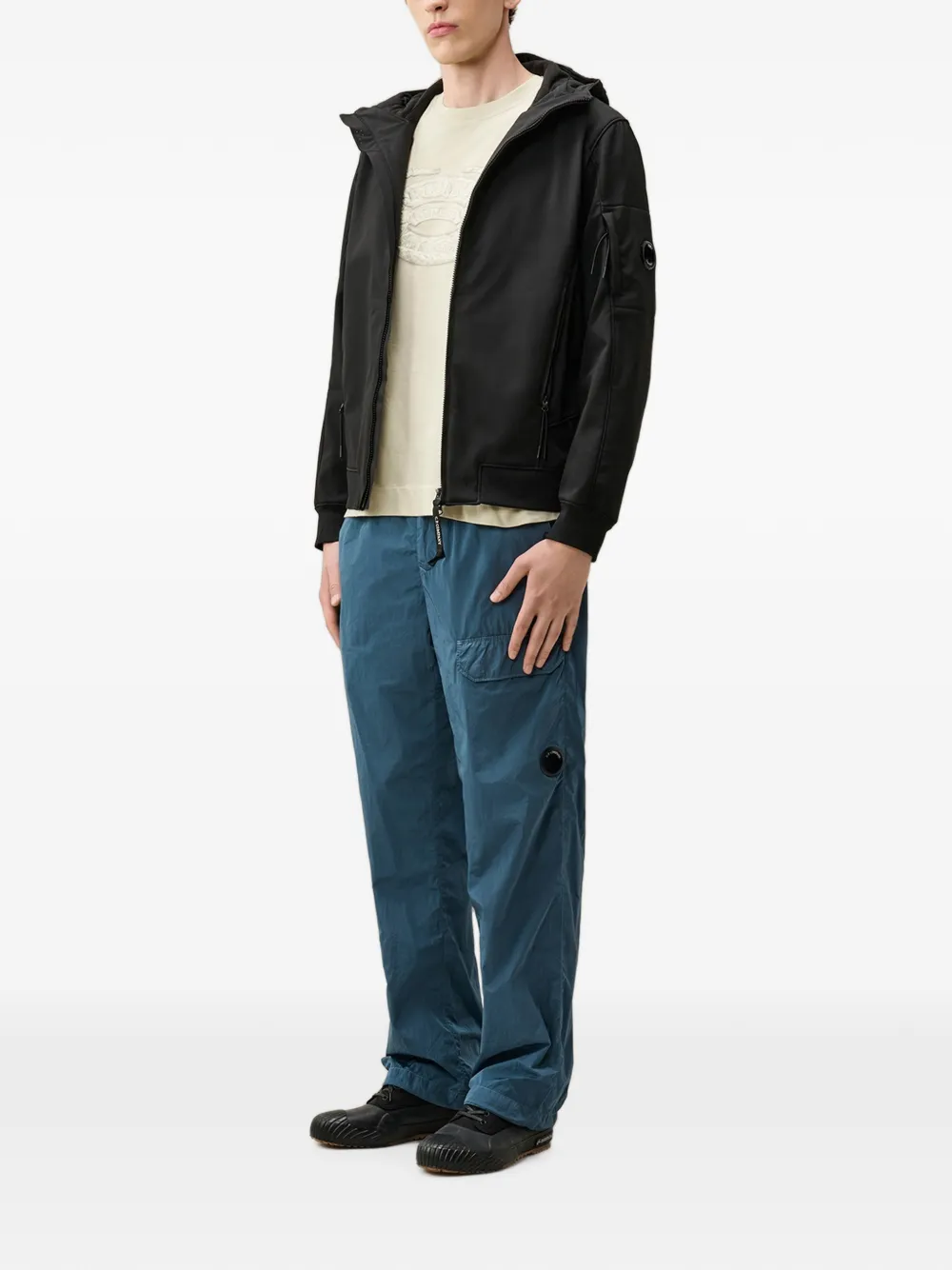 C.P. Company Cargo broek met Lens-detail Blauw