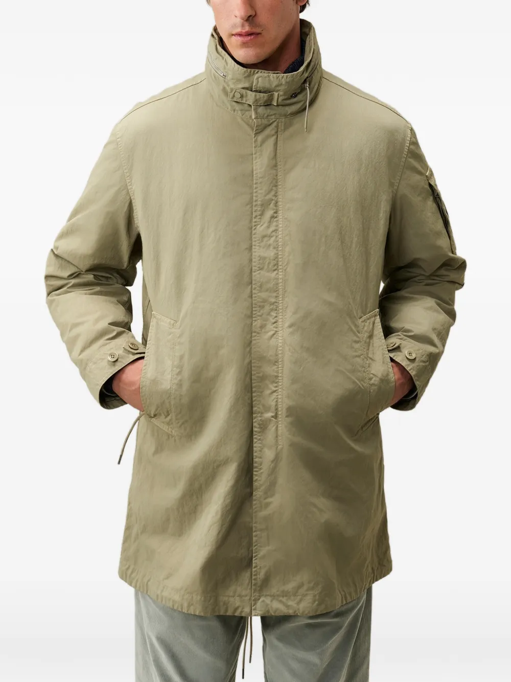 C.P. Company twill hooded fishtail parka Groen
