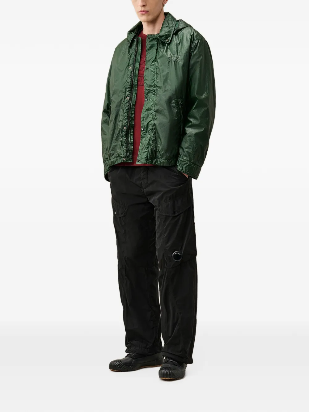 C.P. Company Jack met geborduurd logo en Goggle-detail Groen