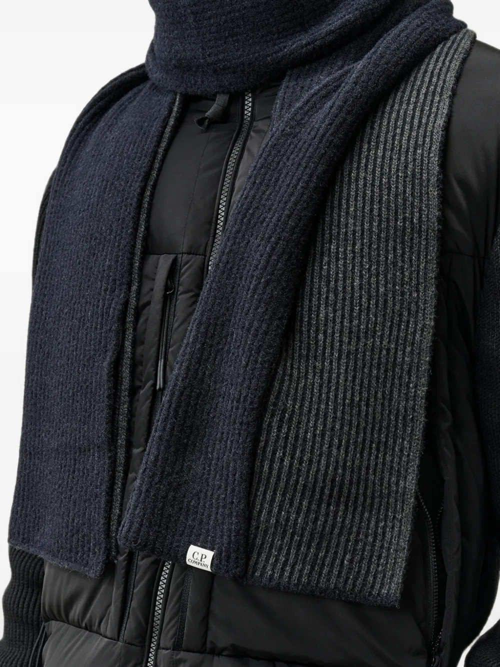 C.P. Company fleece knit scarf Blauw