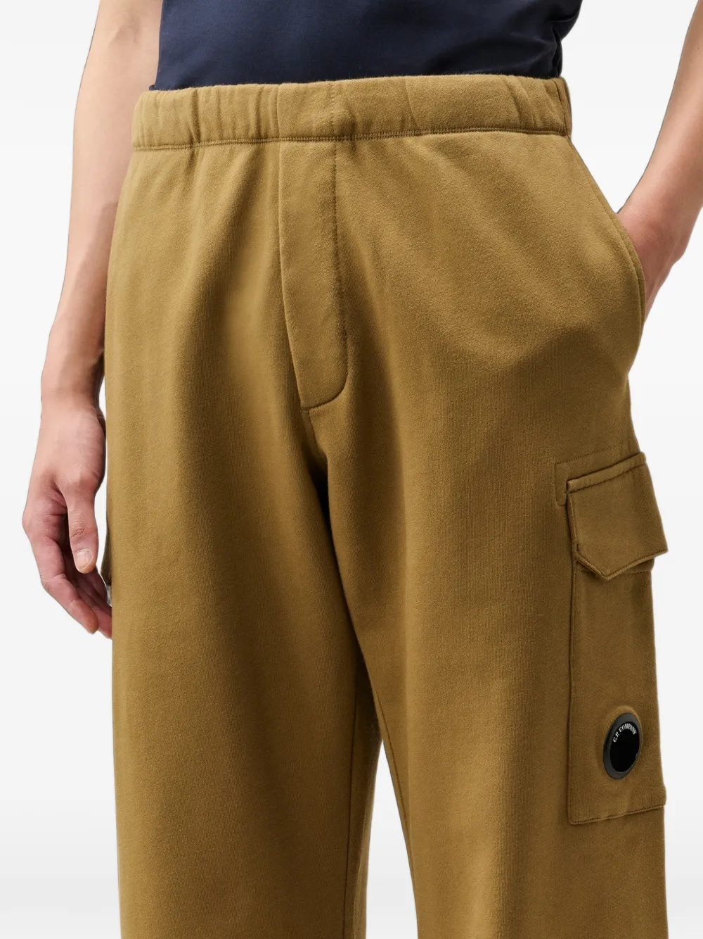 C.P. Company Diagonal Raised Fleece Lens cargo trainingsbroek Bruin