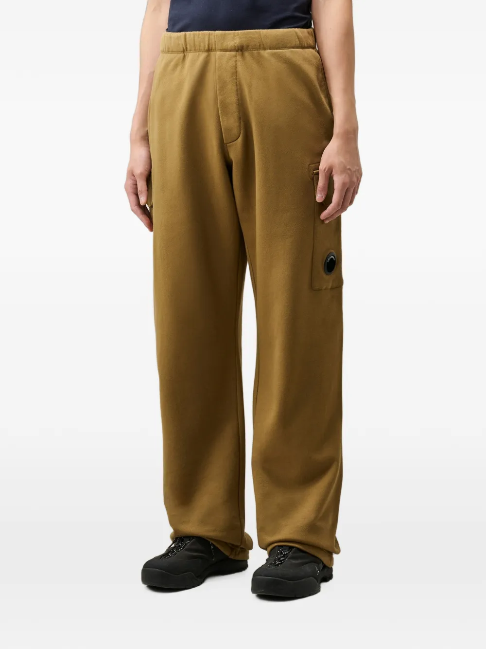 C.P. Company Diagonal Raised Fleece Lens cargo trainingsbroek Bruin