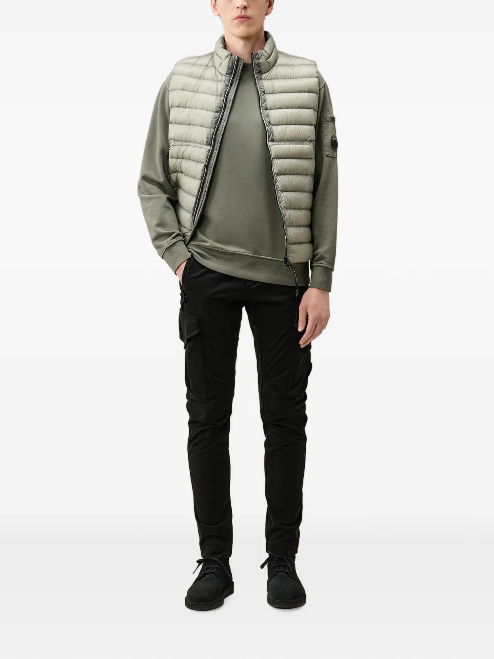 C.P. Company Sweater met Lens-detail Groen