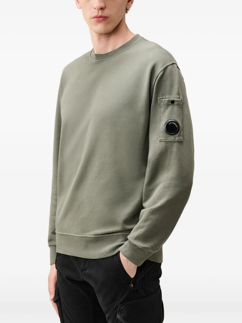 C.P. Company Sweater met Lens-detail Groen