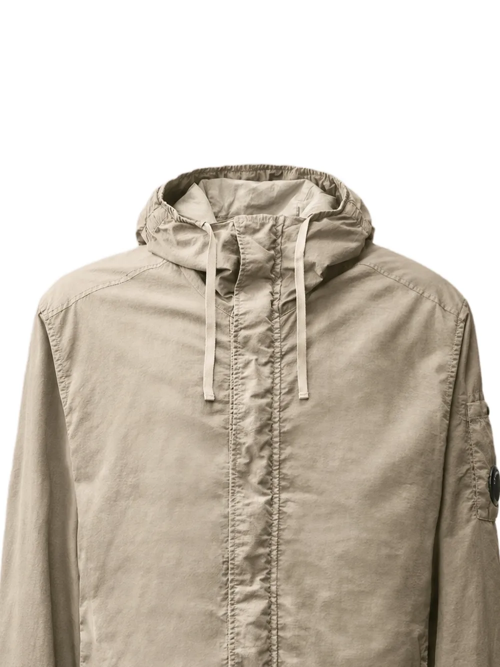 C.P. Company T-ST Nylon Lens shirtjack met capuchon Beige